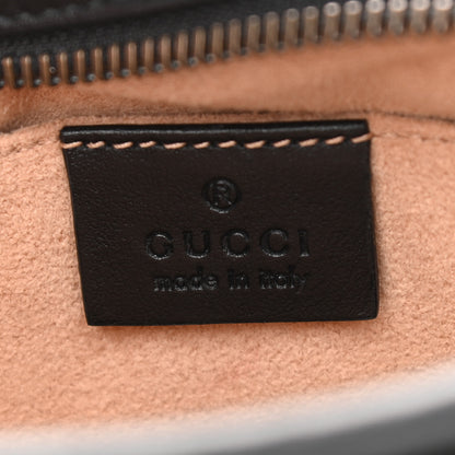 Gucci Calfskin Matelasse Mini GG Marmont Chain Shoulder Bag Black 6 of 10