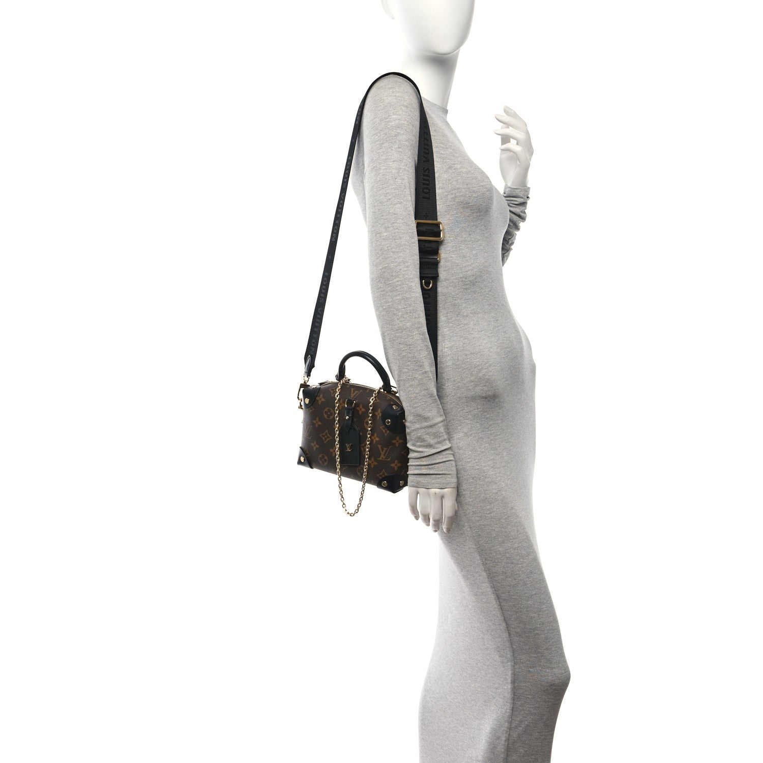 Louis Vuitton Monogram Petite Malle Souple Black 2 of 9