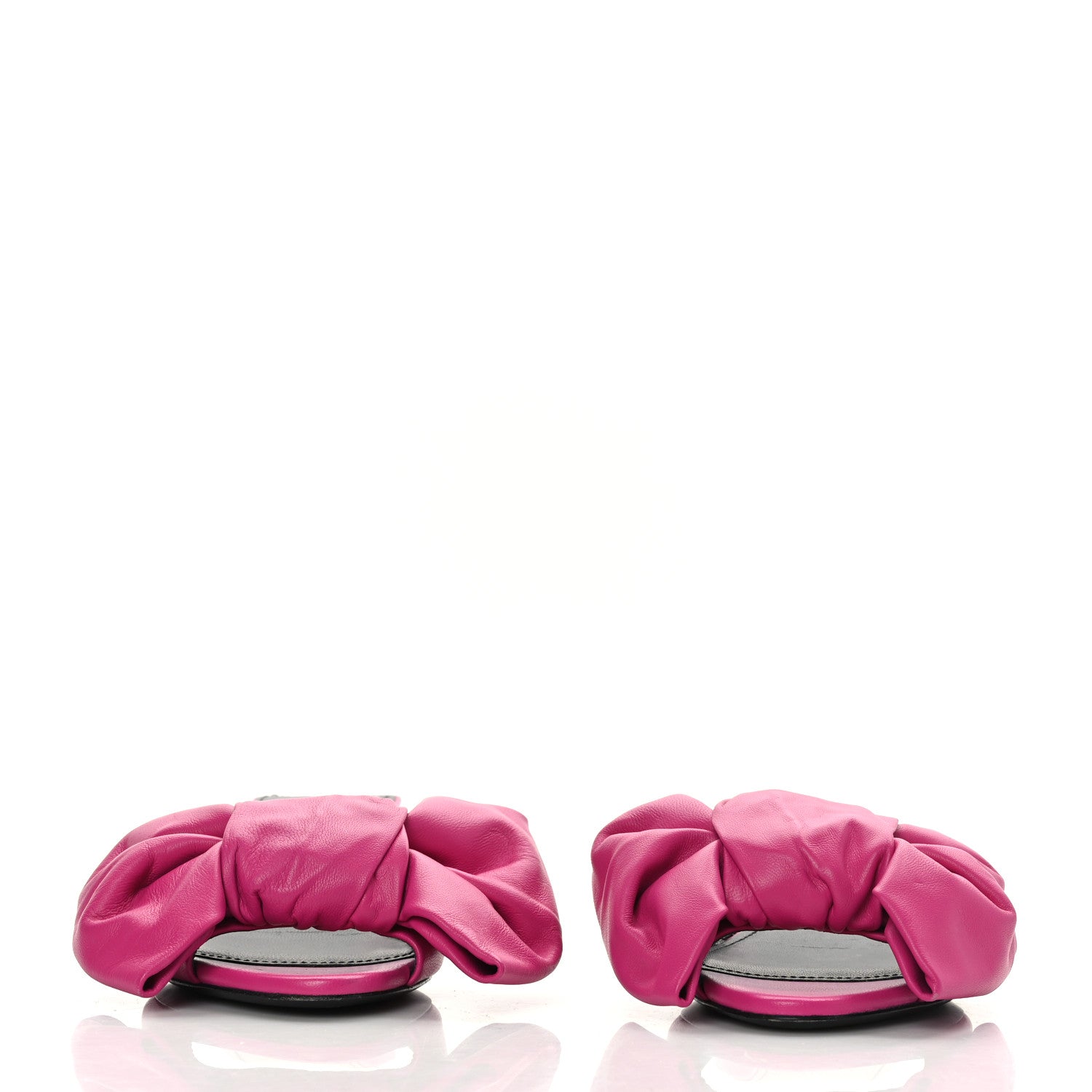 Balenciaga Soft Nappa Square Knife Bow Mule Sandals 36 Magenta Pink 2 of 9