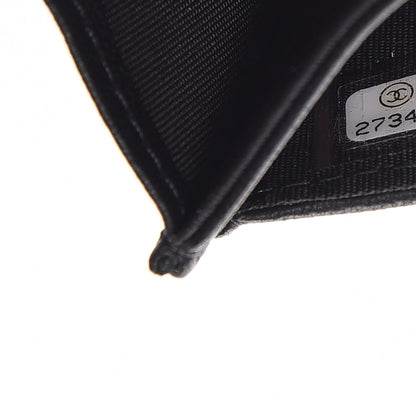 Chanel Lambskin Camellia Embossed Card Holder Wallet Black 8 of 9