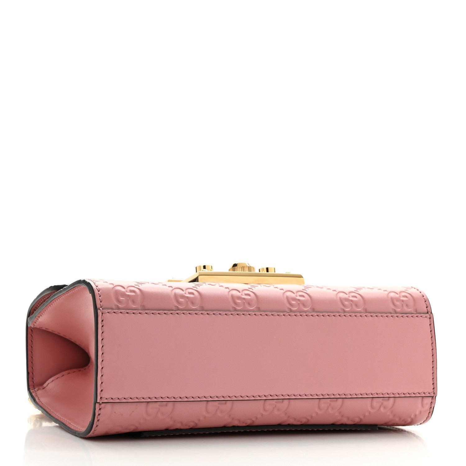 Gucci Guccissima Small Padlock Shoulder Bag Rose Baby Candy 4 of 11