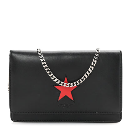 Givenchy Calfskin Star Pandora Chain Wallet Black 1 of 9