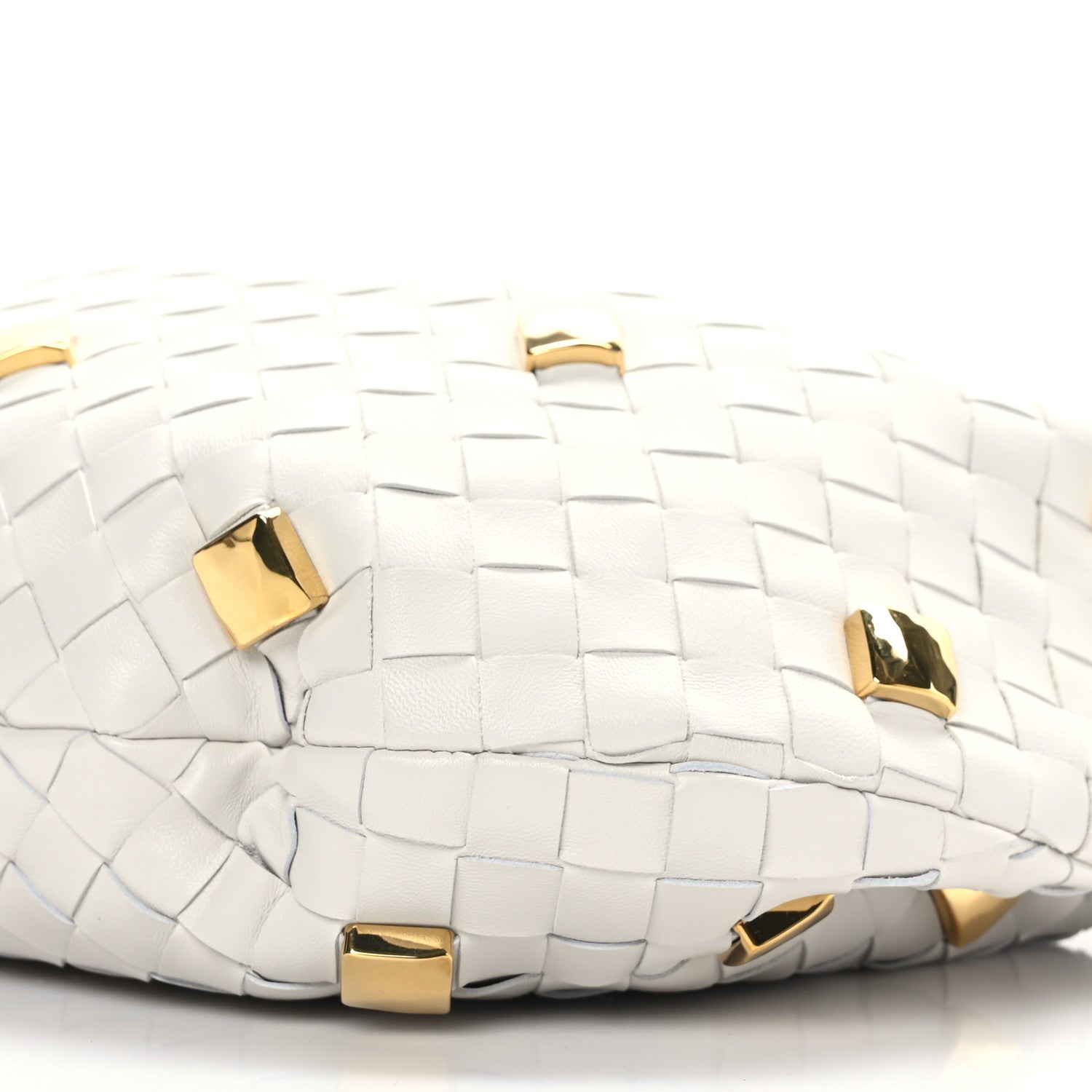 Bottega Veneta Nappa Studded Intrecciato Teen Jodie Hobo Chalk 8 of 8