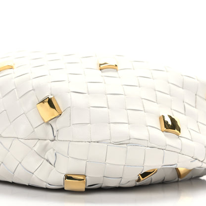 Bottega Veneta Nappa Studded Intrecciato Teen Jodie Hobo Chalk 8 of 8