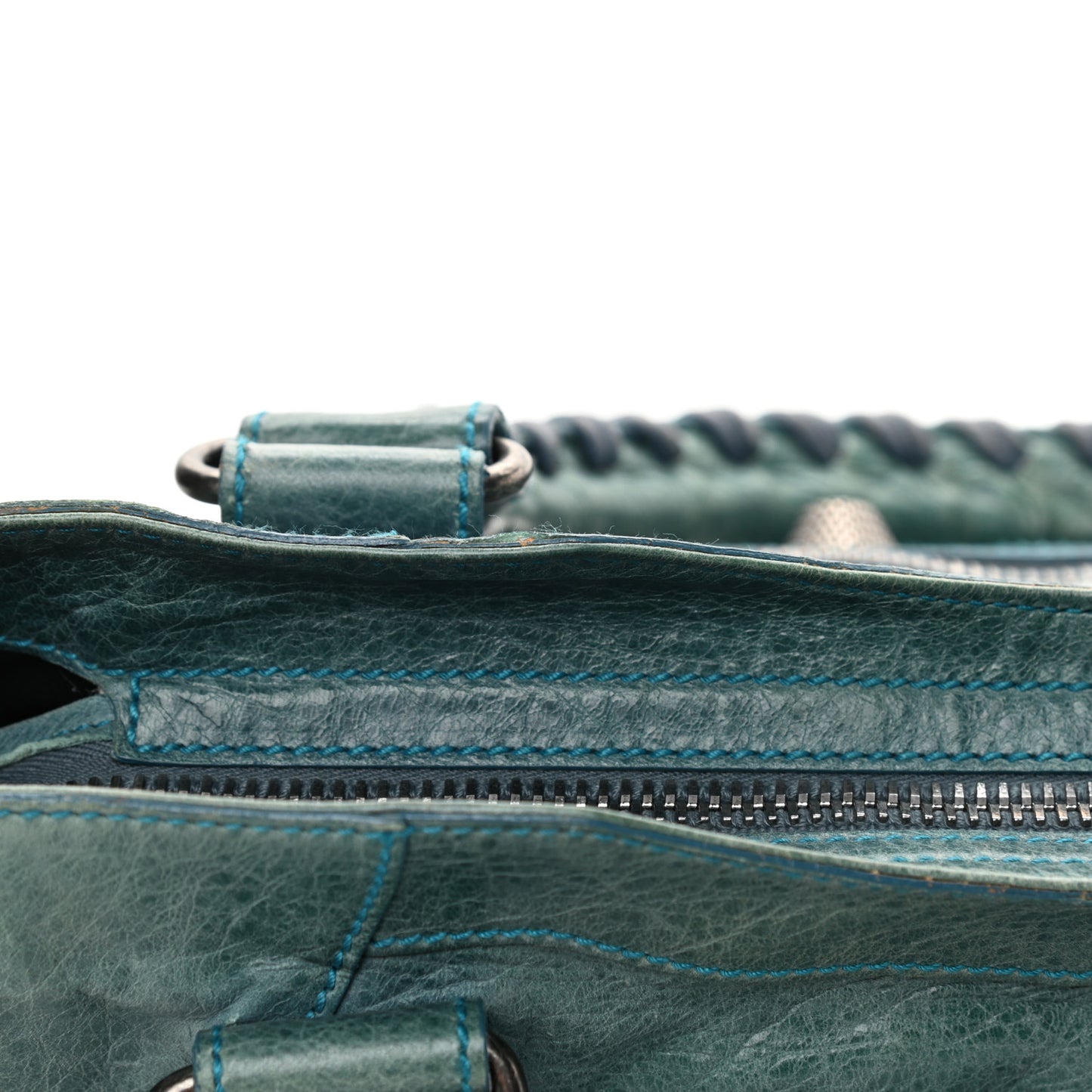 Chevre Giant 21 Gunmetal Hardware City Neiman Marcus LE Bleu