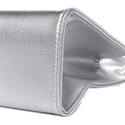 Telfar Metallic Vegan Leather Small Shopping Bag Silver 8 of 8