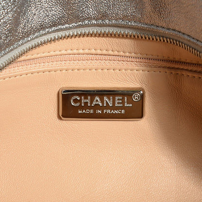 Chanel Metallic Goatskin Medium Luxe Ligne Bowler Silver 6 of 7