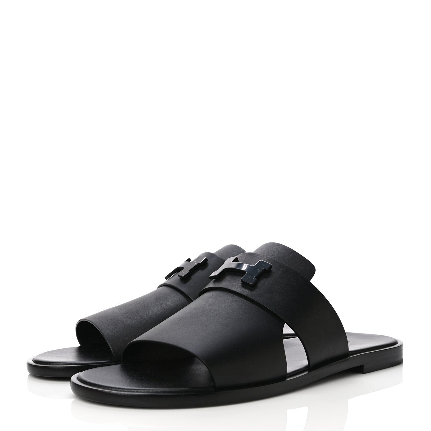 Calfskin Mens Arles Mules 46 Black