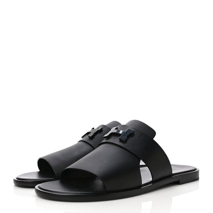 Hermes Calfskin Mens Arles Mules 46 Black 3 of 10