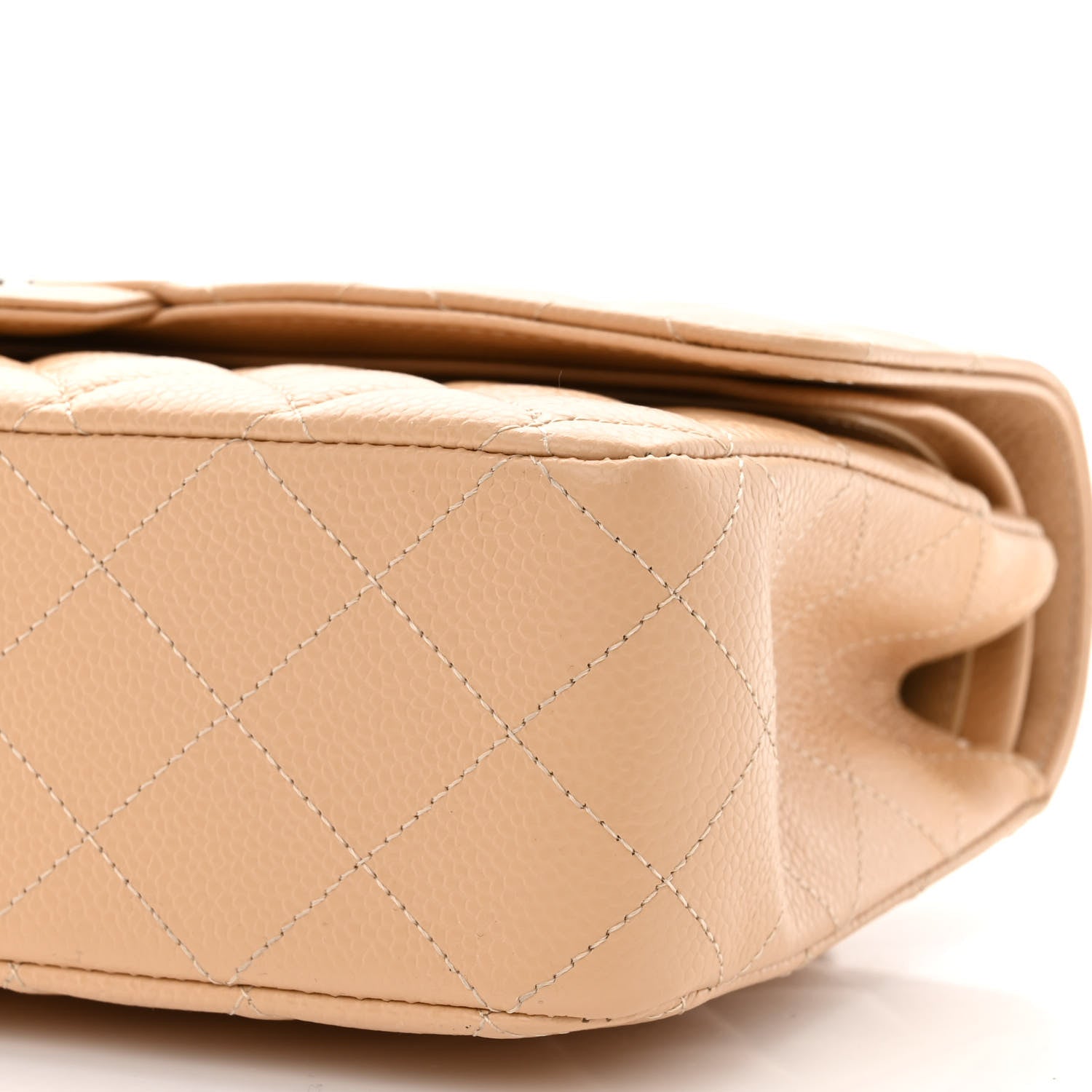 Chanel Caviar Quilted Medium Double Flap Beige 10 of 11