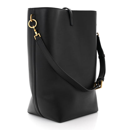 Saint Laurent Shiny Calfskin Le 37 Long Bucket Bag Black 4 of 11