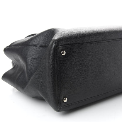 Chanel Calfskin Cerf Executive Shopper Tote Black 6 of 10