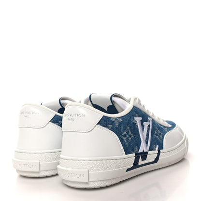 Louis Vuitton Denim Charlie Trainers 38 White Blue 4 of 8