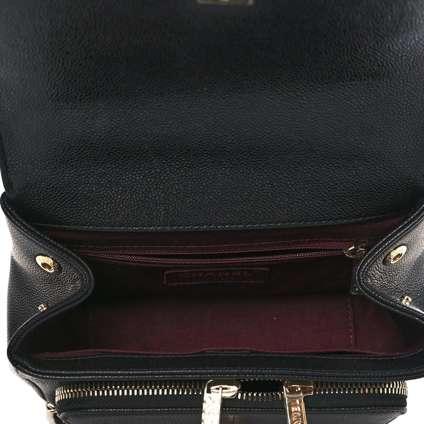 Caviar Quilted Small Business Affinity Flap Black