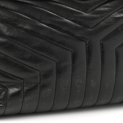 Saint Laurent Calfskin Y Quilted Monogram Large Loulou Chain Satchel Black 11 of 13