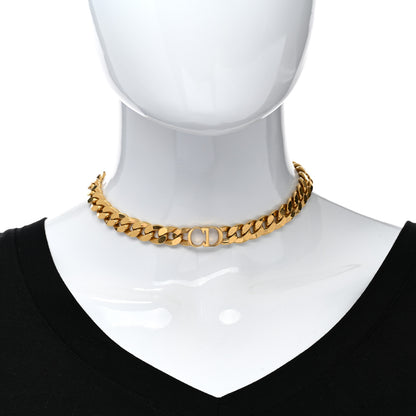 Christian Dior Metal Danseuse Etoile Chain Choker Necklace Gold 2 of 5
