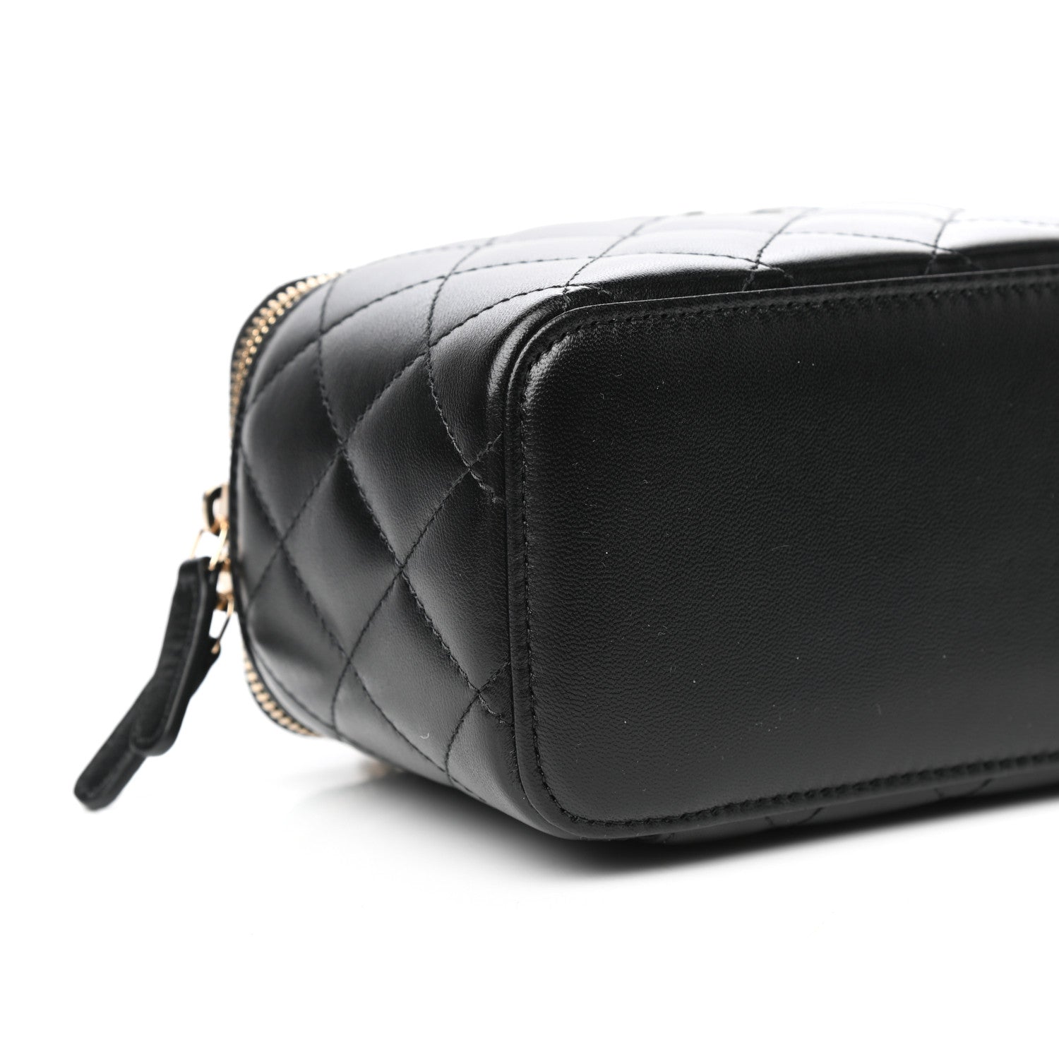 Chanel Lambskin Quilted Small Vanity Case With Chain Black 8 of 10