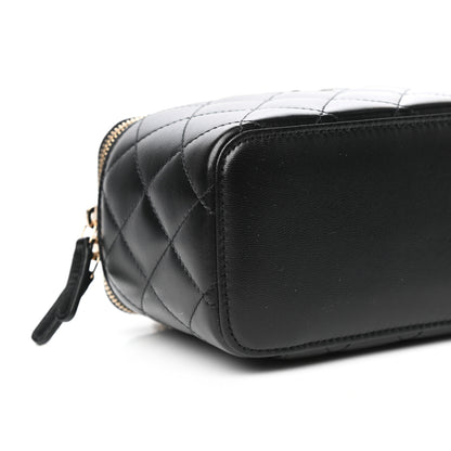 Chanel Lambskin Quilted Small Vanity Case With Chain Black 8 of 10