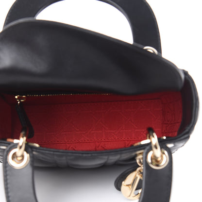 Christian Dior Lambskin Cannage Mini Lady Dior Black 5 of 11