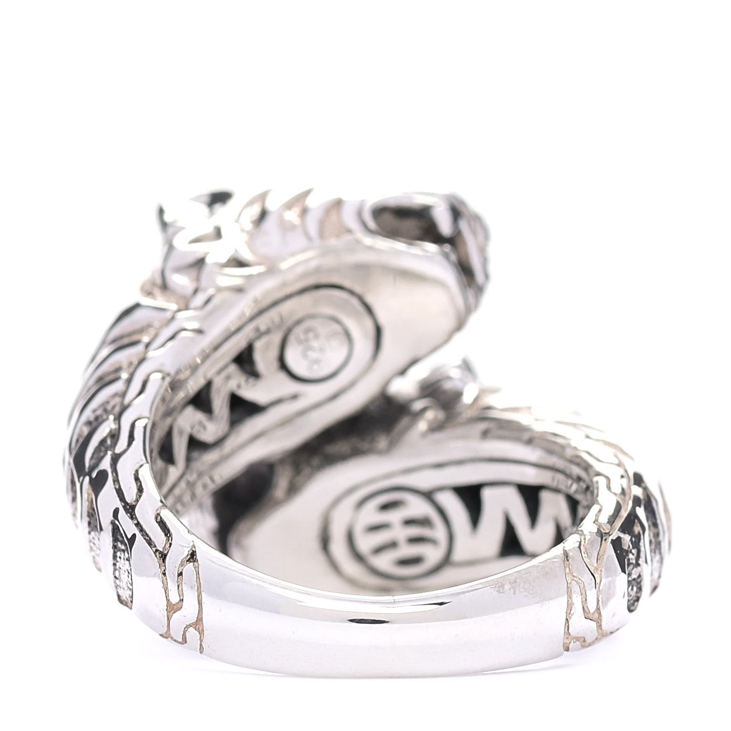 Sterling Silver Macan Tiger Head Wrap Ring 50 5.5