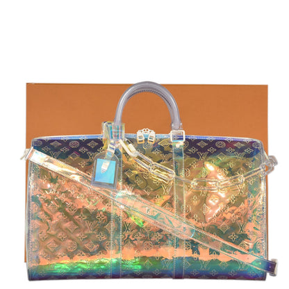 Louis Vuitton PVC Monogram Keepall Bandouliere 50 Iridescent Prism 6 of 8