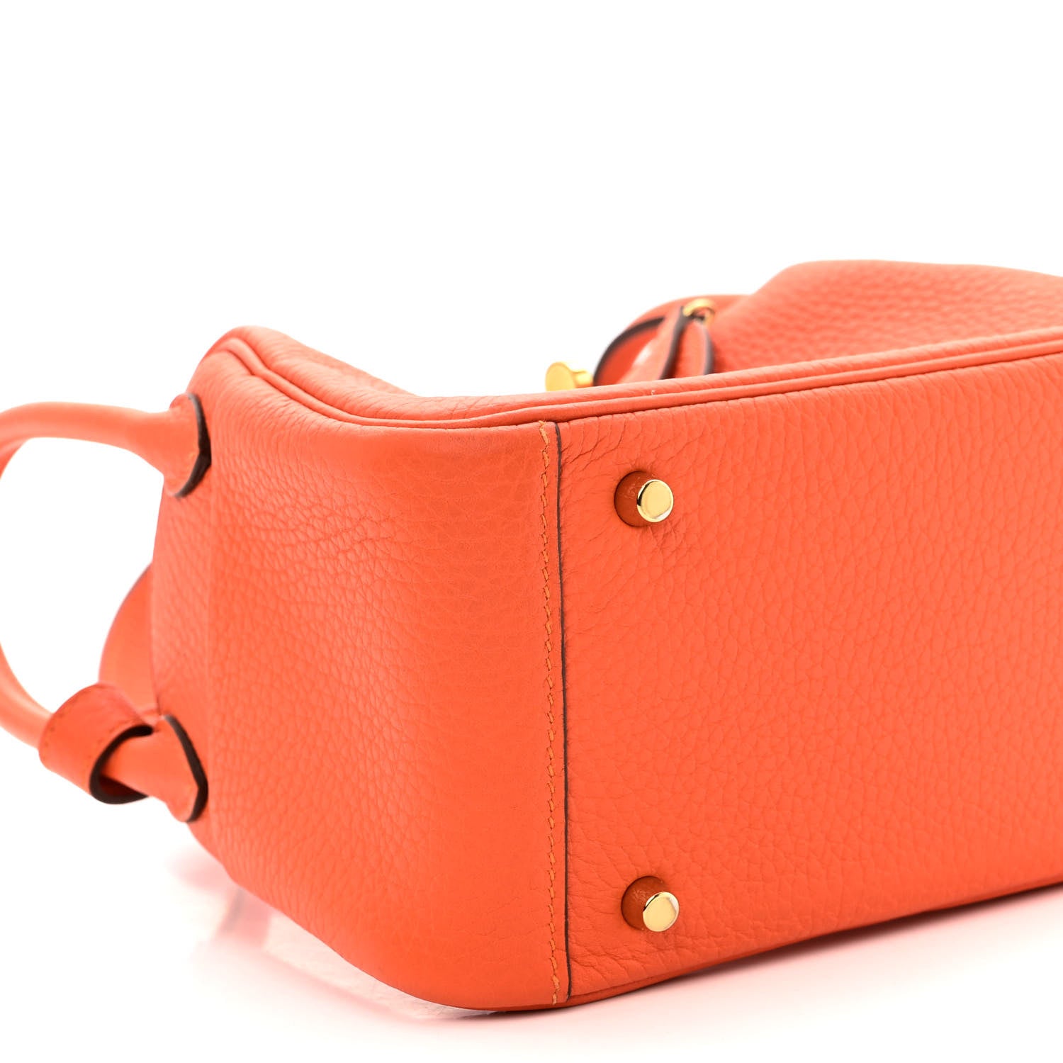 Hermes Taurillon Clemence Mini Lindy 20 Feu 8 of 10