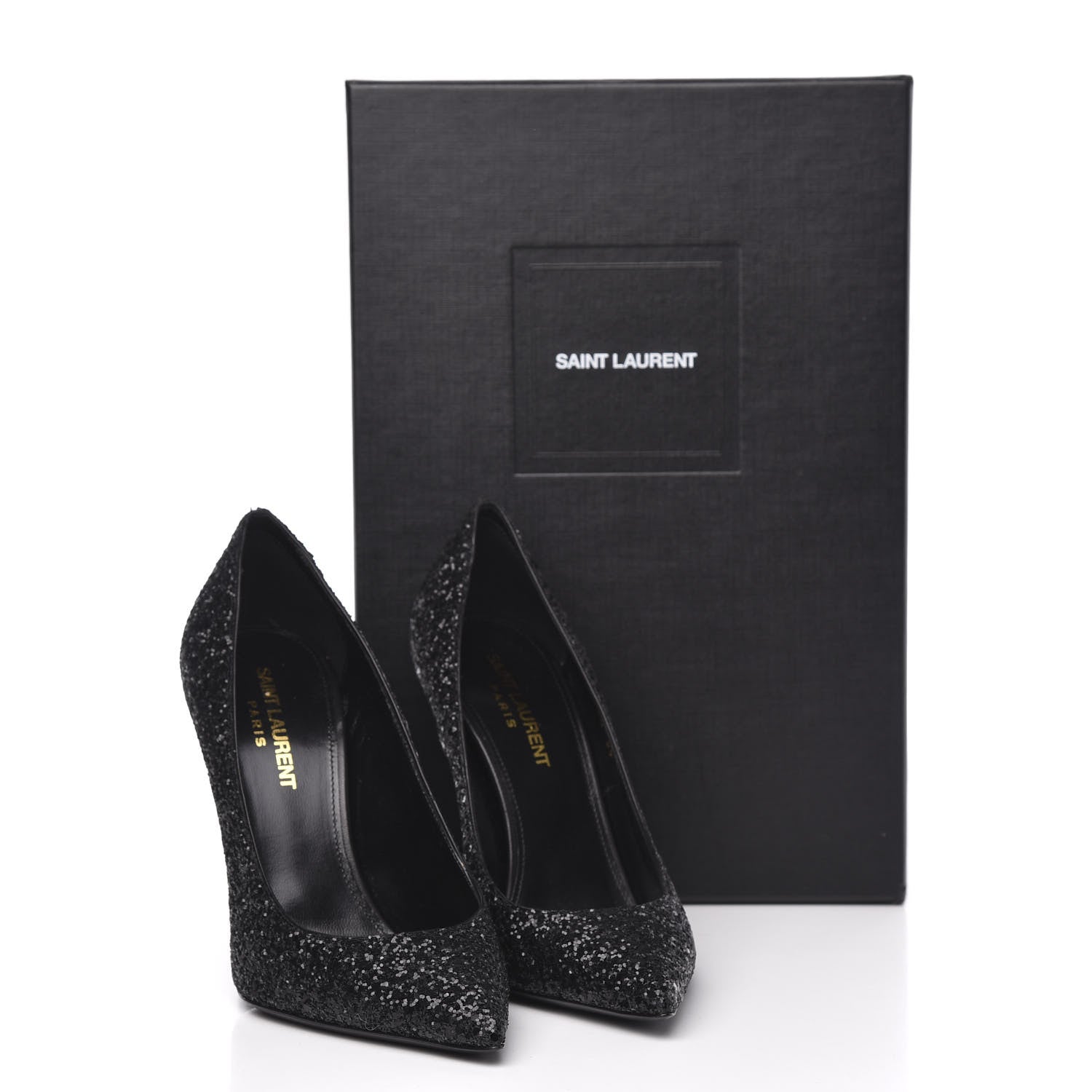 Saint Laurent Glitter Opyum 100 Pumps 36 Black 9 of 9