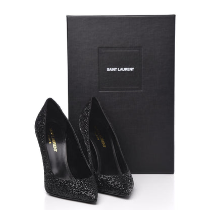 Saint Laurent Glitter Opyum 100 Pumps 36 Black 9 of 9