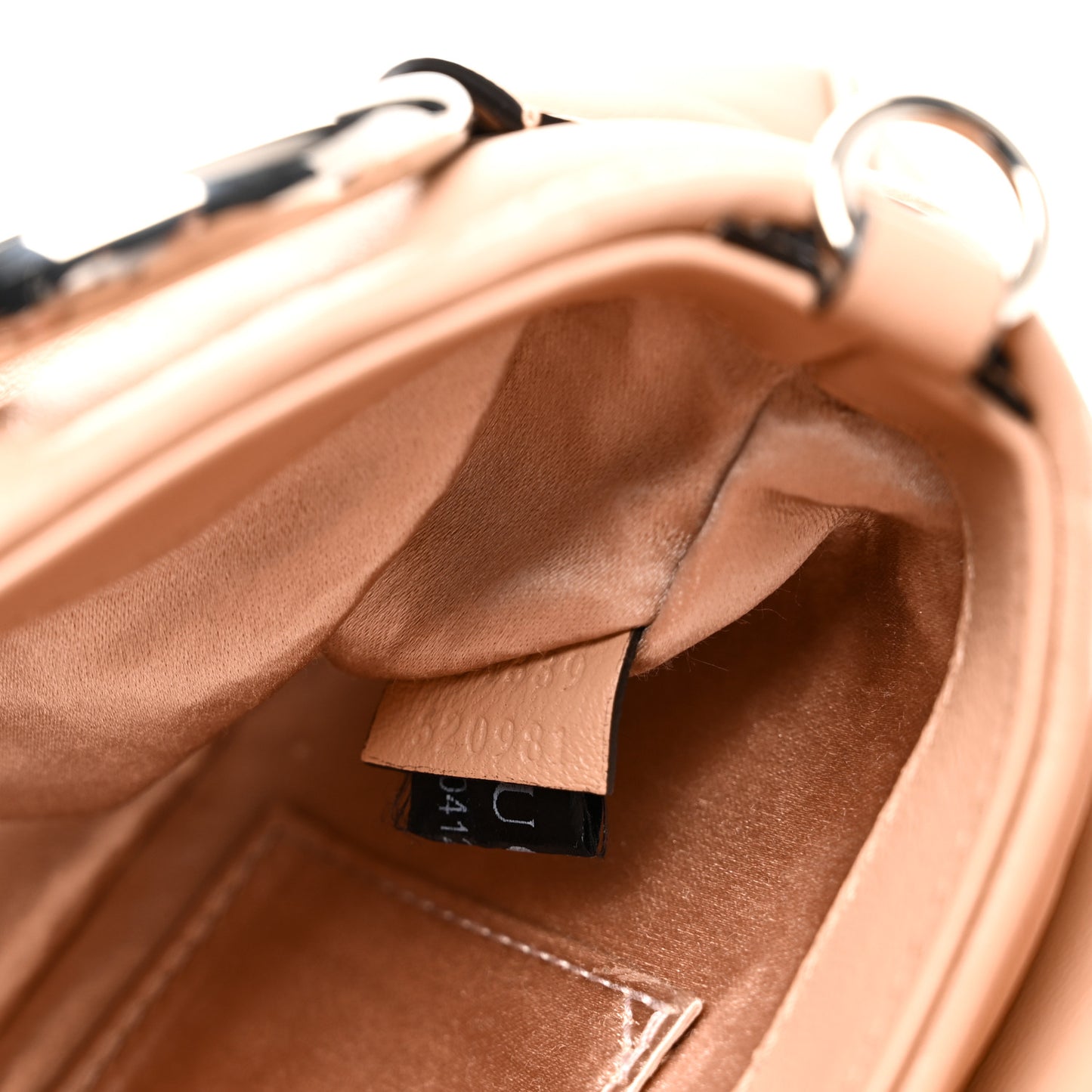Nappa Vertical Matelasse Small Maxi Horsebit Chain Shoulder Bag Beige