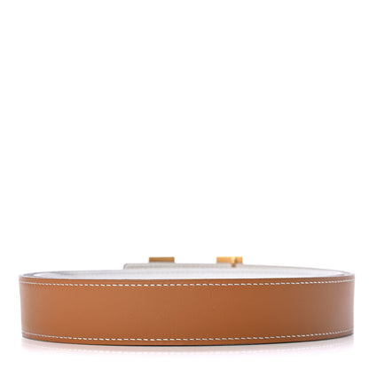 Hermes Epsom Chamonix 32mm H Belt 90 White Gold 2 of 4