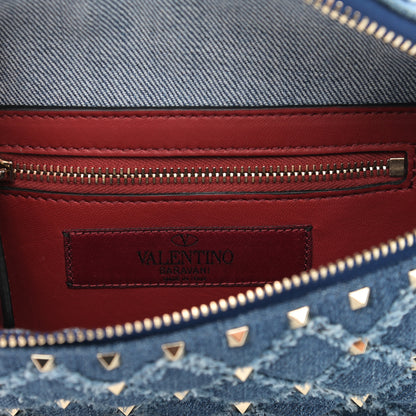 Valentino Garavani Denim Rockstud Spike Belt Bag Denim 6 of 10