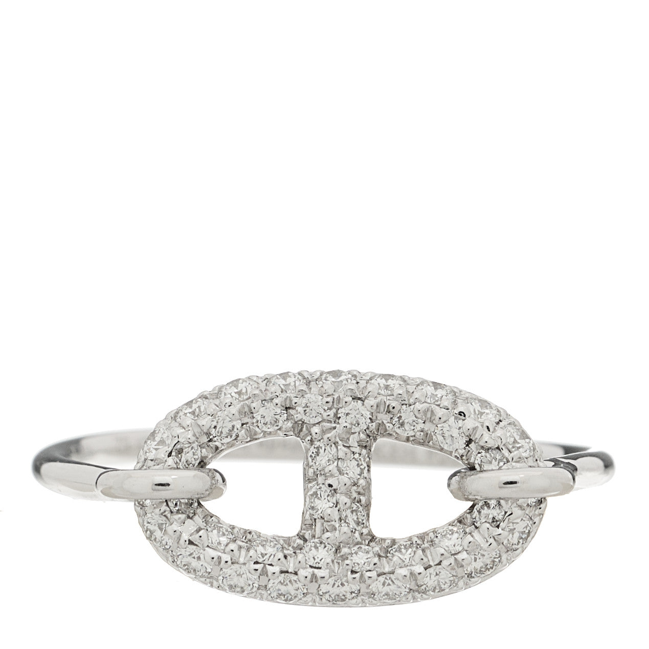 18K White Gold Diamond Farandole Ring 52 6