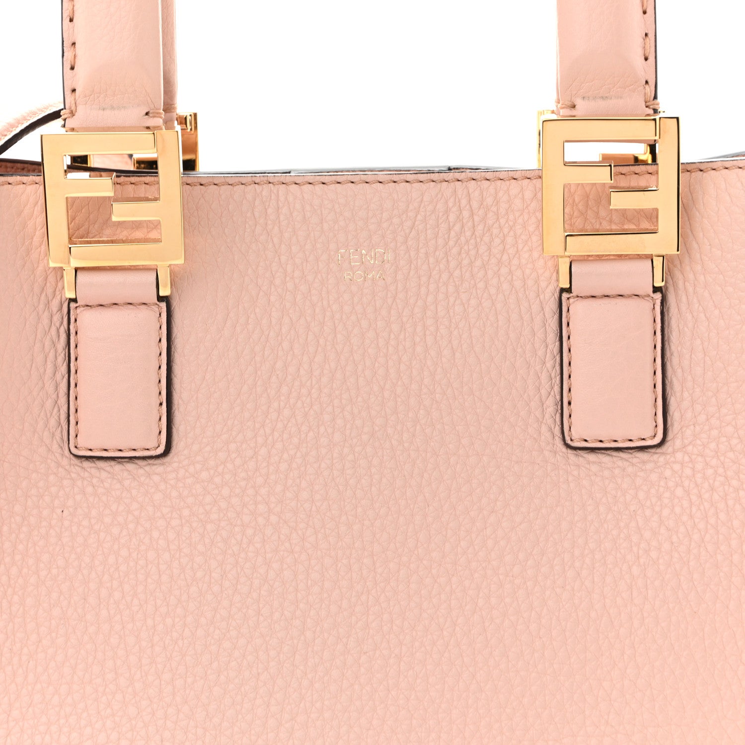 Fendi Cuoio Romano Selleria Small FF Tote Cipria 8 of 13