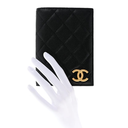 Chanel Caviar Quilted CC Passport Holder Black 2 of 7