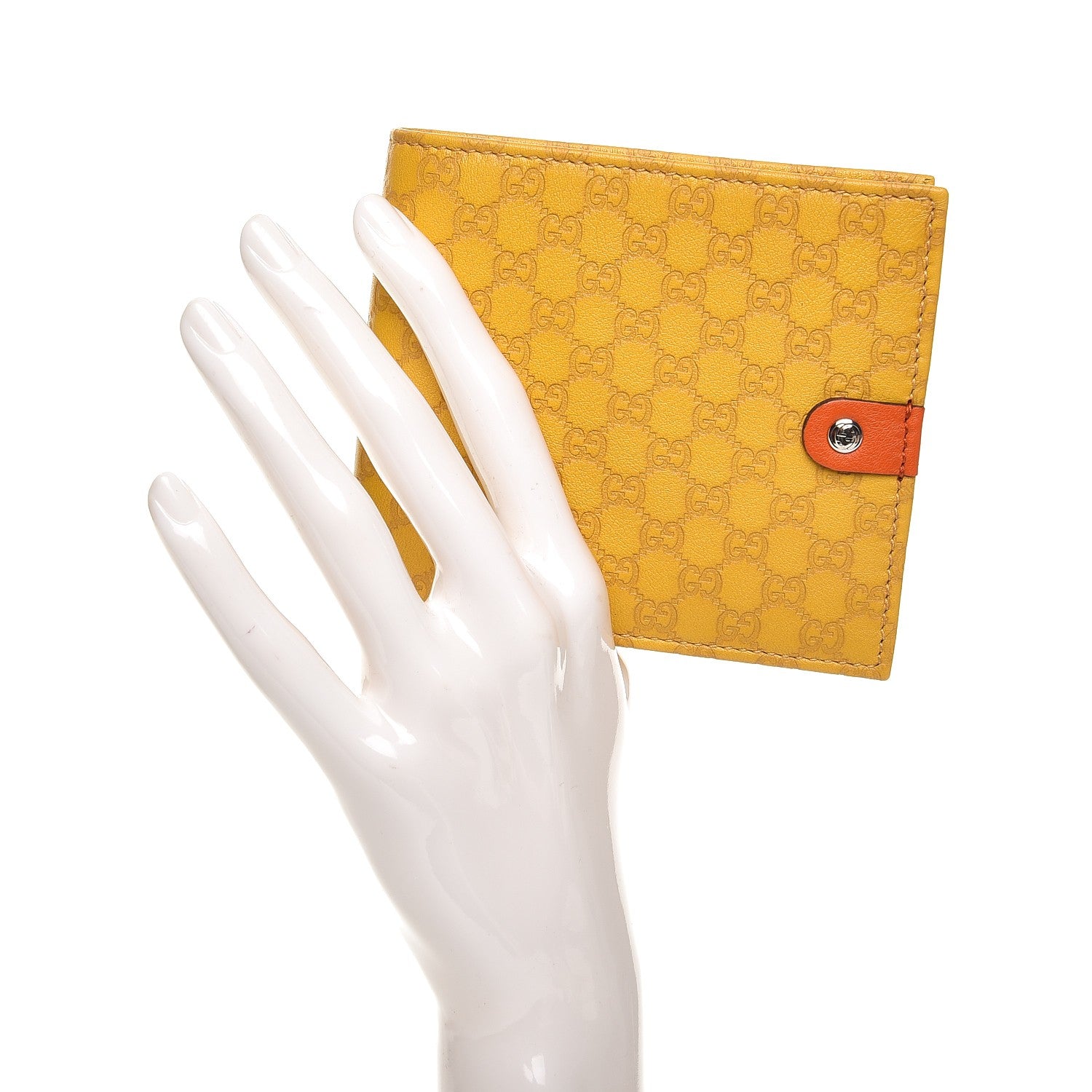 Gucci Microguccissima Bi-Fold Wallet Bumblebee Dark Orange Mystic White 2 of 8