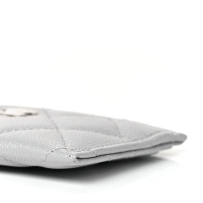 Chanel Caviar Quilted Card Holder Grey 10 of 11