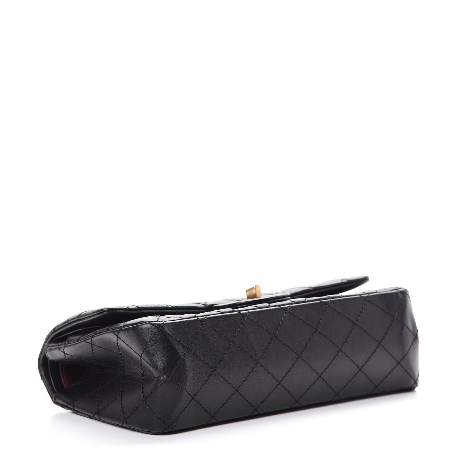 Aged Calfskin Quilted 2.55 Reissue 225 Flap Black