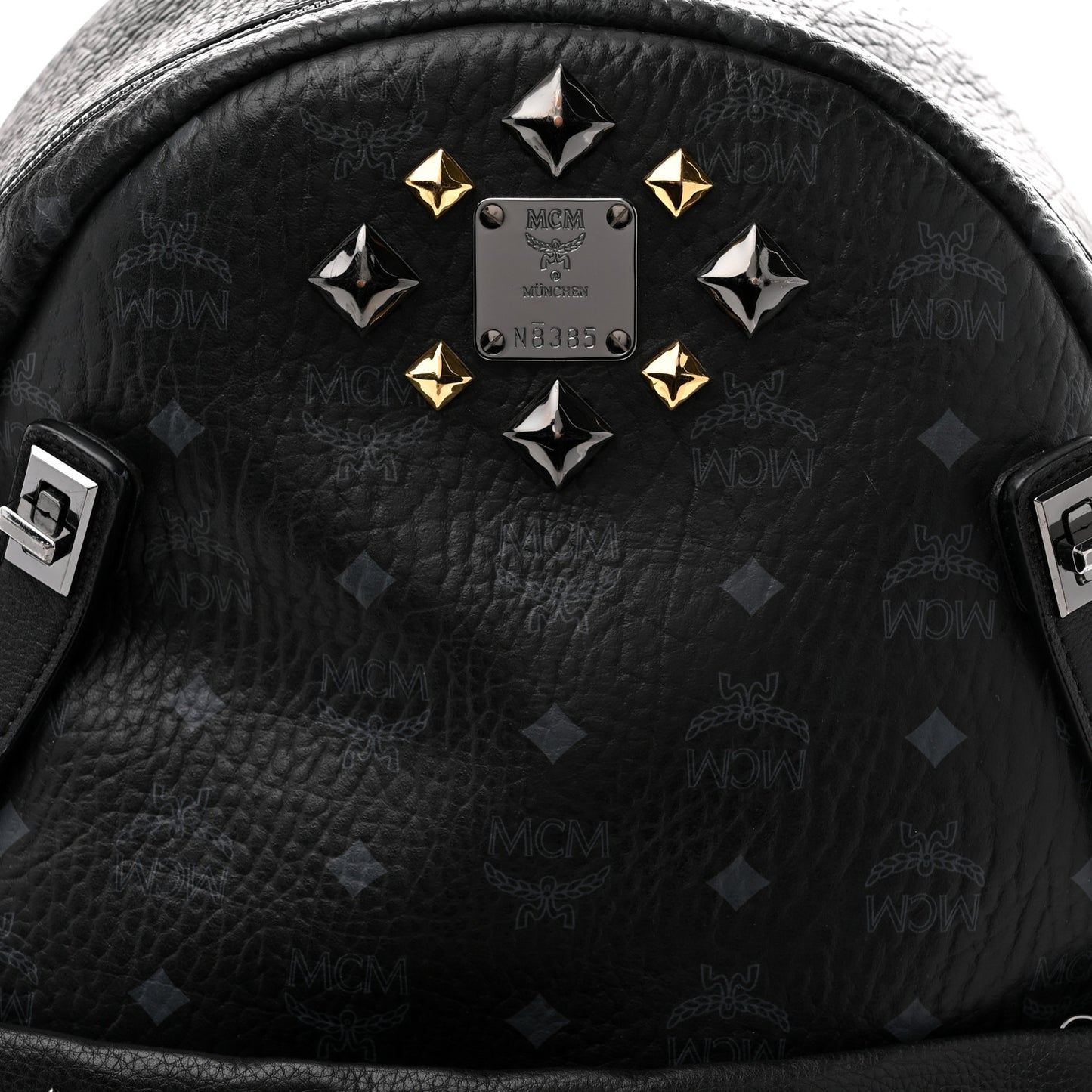 Visetos Studded Medium Dual Stark Backpack Black