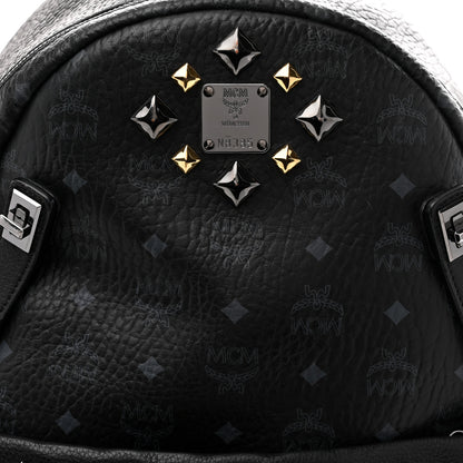 MCM Visetos Studded Medium Dual Stark Backpack Black 7 of 13