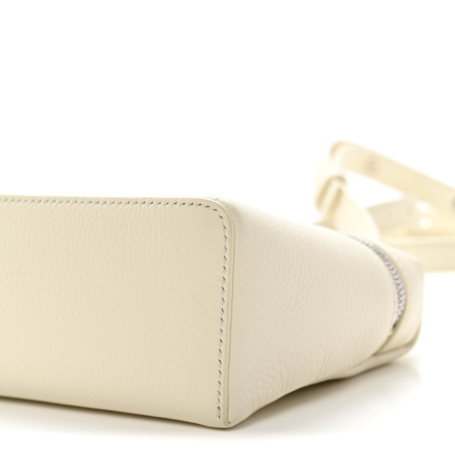 Loro Piana Grained Calfskin L19 Extra Pocket Pouch Whisper White 8 of 10