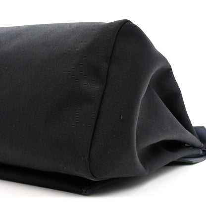 Hermes Military Toile Vache Hunter Herbag Zip Retourne Cabine Bag Black Bleu Marine 11 of 12