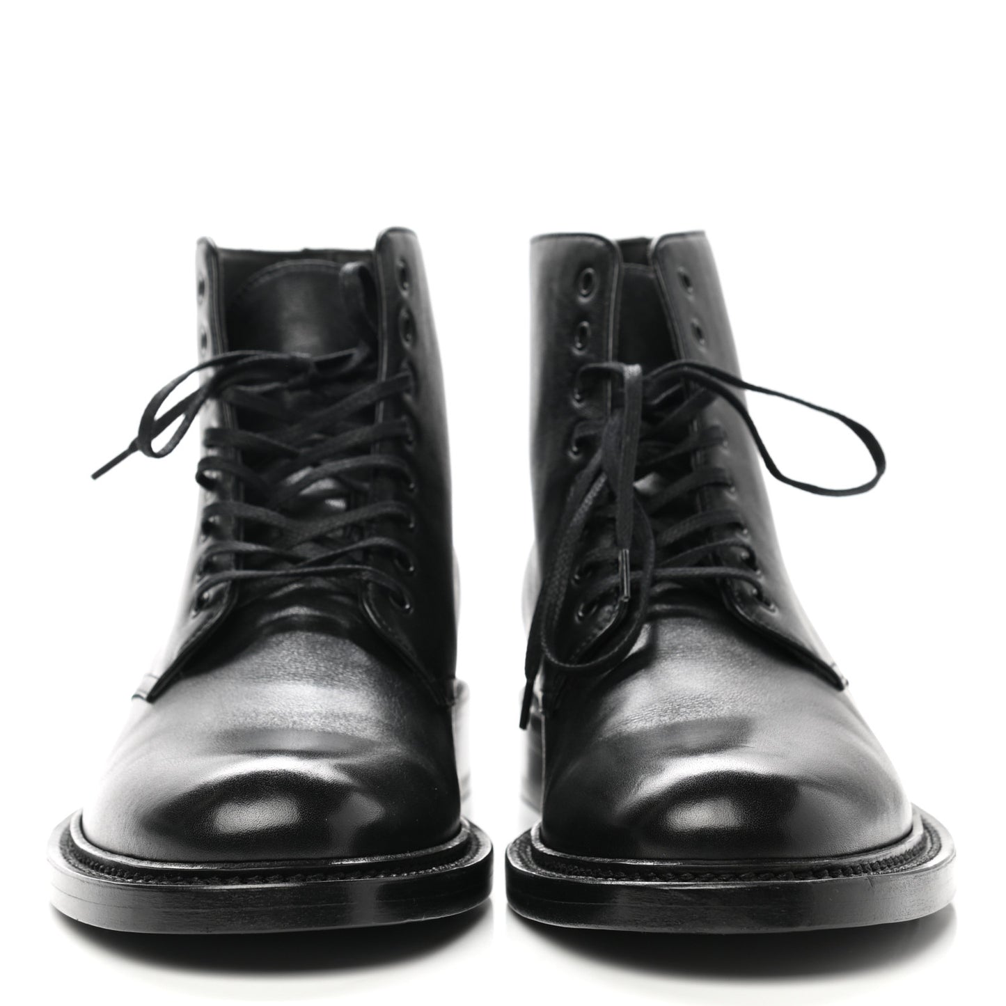 Calfskin Army 25 Lace Up Booties 38 Black