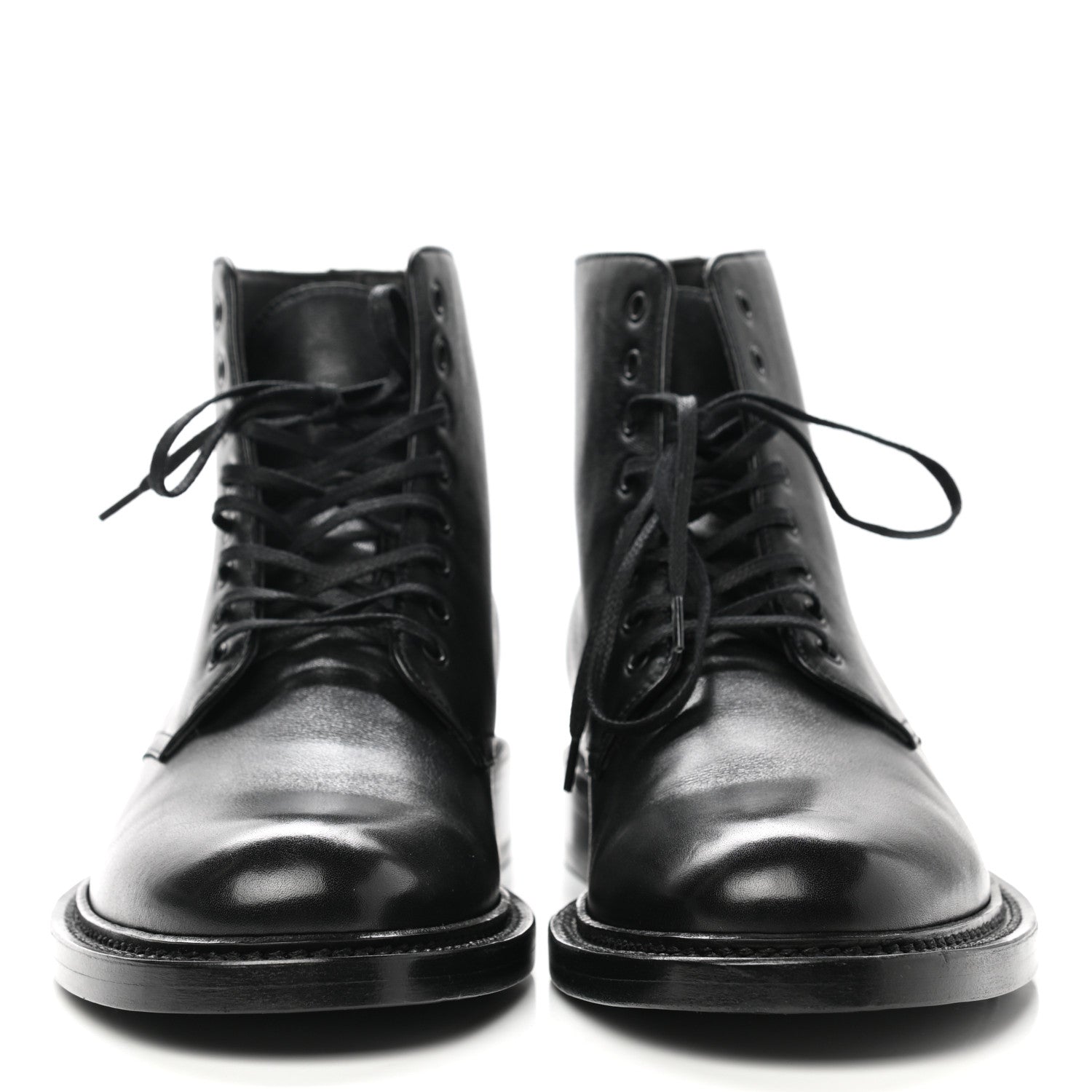 Saint Laurent Calfskin Army 25 Lace Up Booties 38 Black 2 of 9