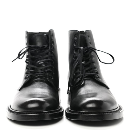 Saint Laurent Calfskin Army 25 Lace Up Booties 38 Black 2 of 9