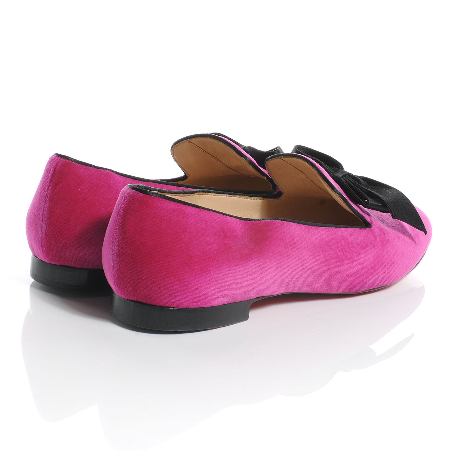 Christian Louboutin Velvet Gine Flats Grenadine 42 4 of 7
