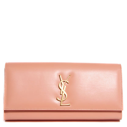 Saint Laurent Calfskin Classic Monogram Clutch Glossy Blush 1 of 8