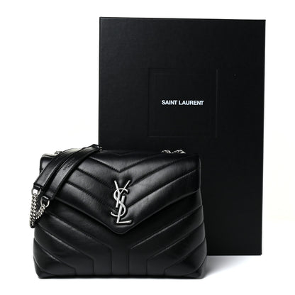 Saint Laurent Calfskin Y Quilted Monogram Small Loulou Chain Satchel Black 12 of 12