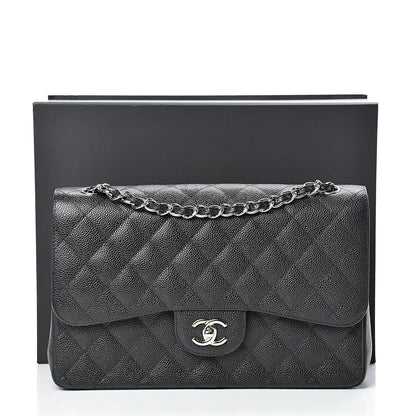 Chanel Caviar Quilted Jumbo Double Flap Black 11 of 11
