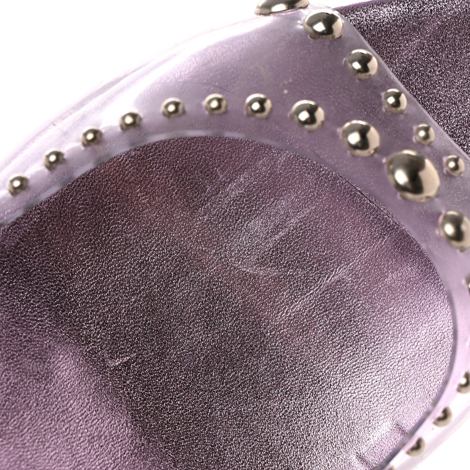 Christian Louboutin Metallic PVC Just Nothing 85 Slide Sandals 40 Pink 8 of 13
