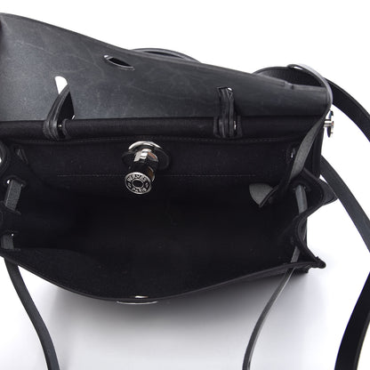 Hermes Military Toile Vache Hunter Herbag Zip PM 31 Black 5 of 11